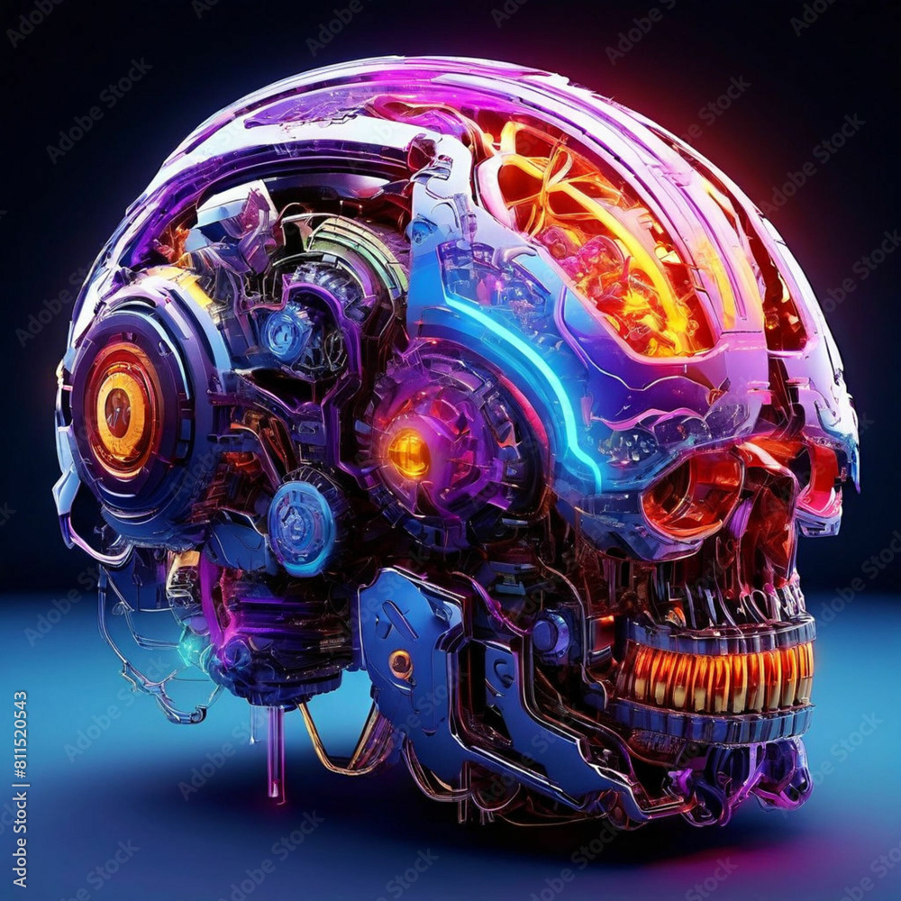 brain anatomy, colorful