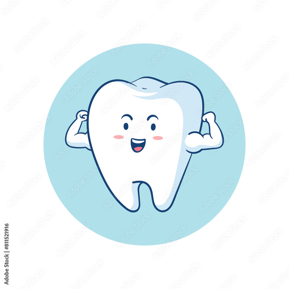 strong teeth character illustration strong teeth character illustration