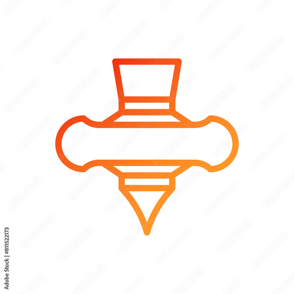 Spinning icon gradient red orange chinese illustration Spinning icon gradient red orange chinese illustration