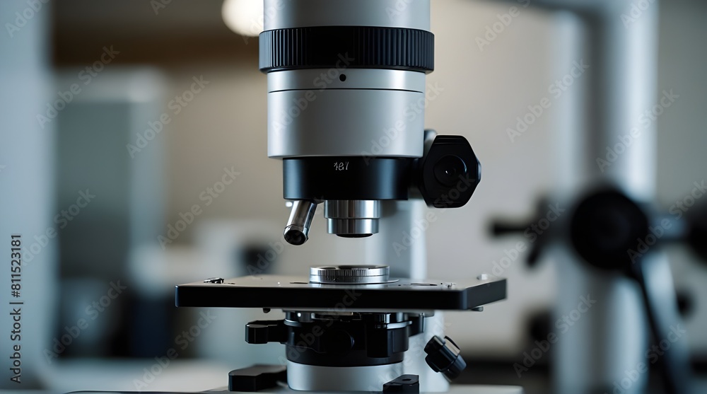 closeup of the microscope in the laboratory to examine.generative.ai closeup of the microscope in the laboratory to examine.generative.ai