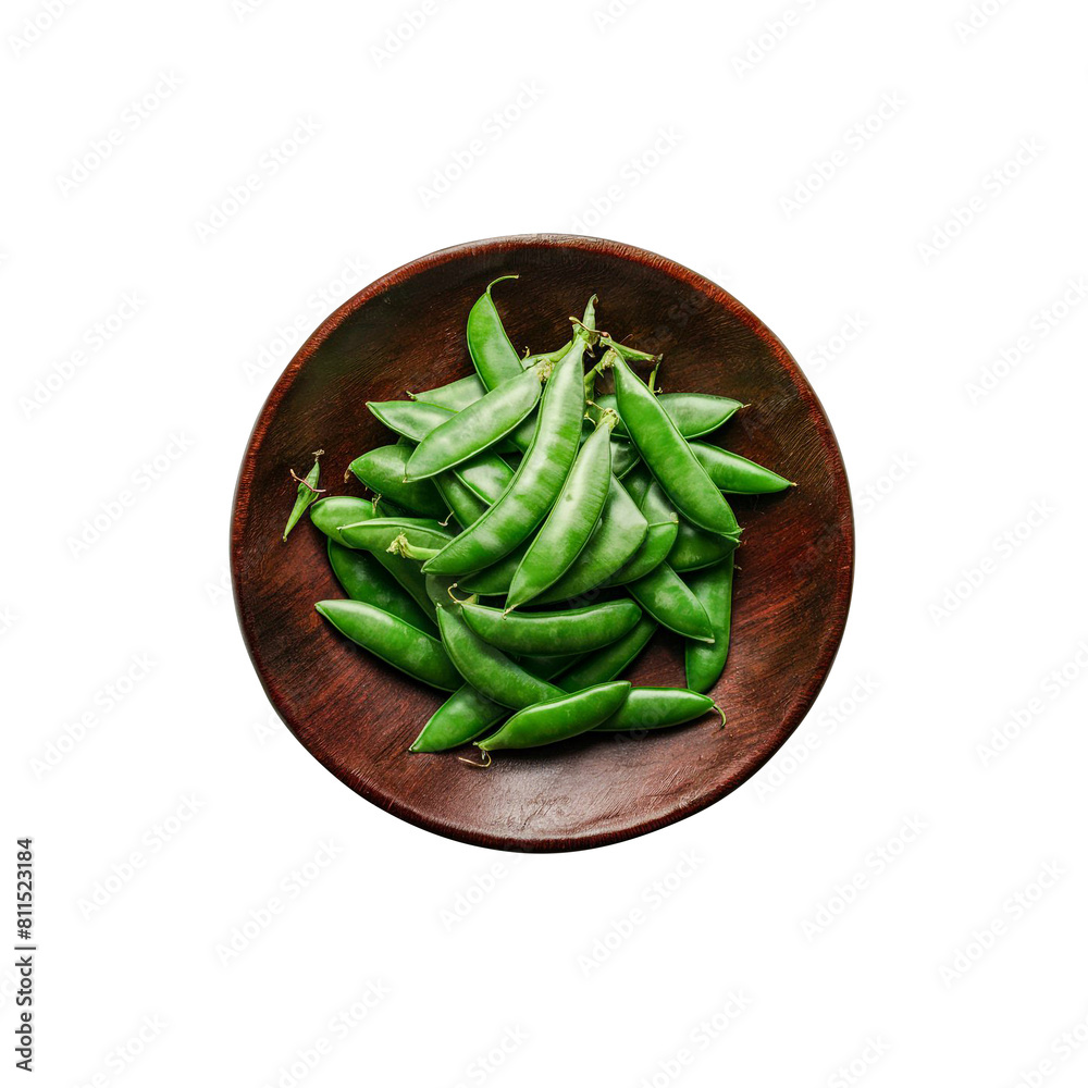 Snow pea isolated on a transparent background Snow pea isolated on a transparent background