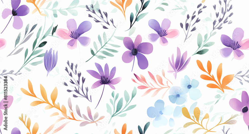 watercolor floral pattern