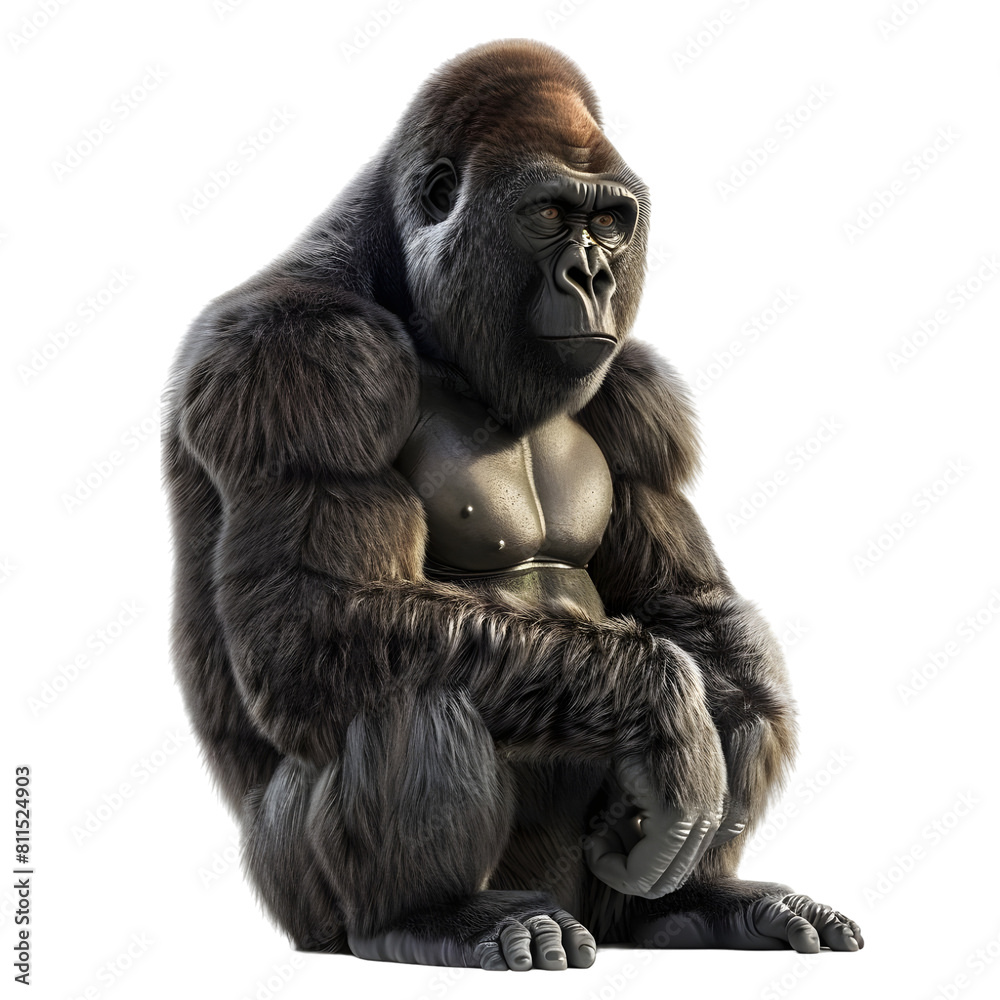 Gorilla Isolated on transparent background Gorilla Isolated on transparent background