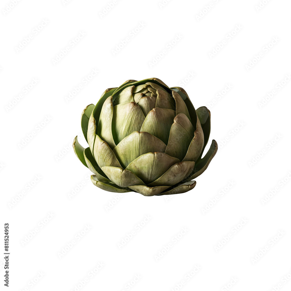 Fototapeta premium Artichokes isolated on a transparent background