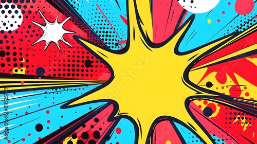 Abstract colorful comic panel background vector illustration