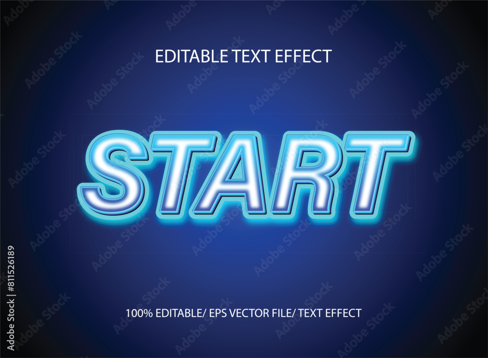 Obraz premium Start editabl text effect 