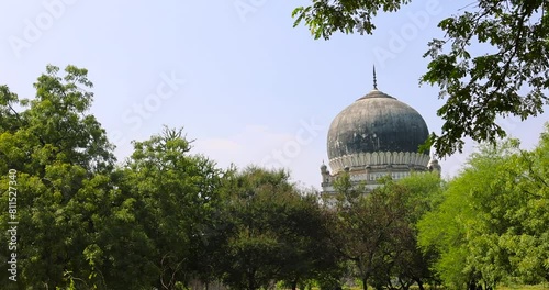 Historic tomb of Mohammad Quli Qutub Shah in Hyderabad city, India. photo