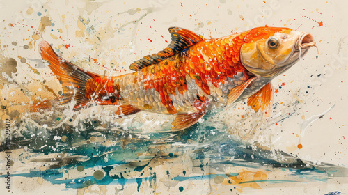 goldfish jumping out of water