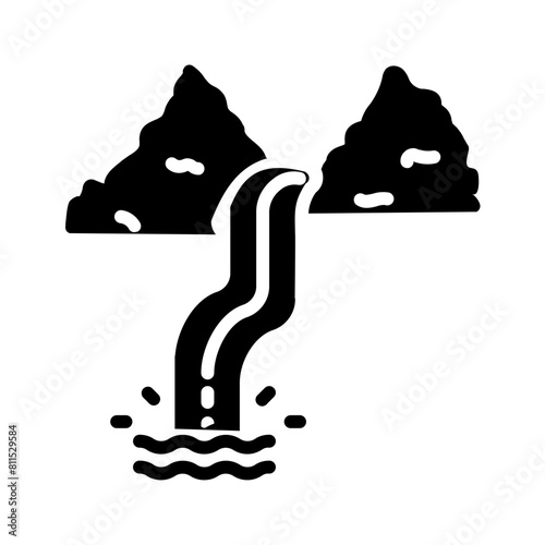 Vector solid black icon for Torrent