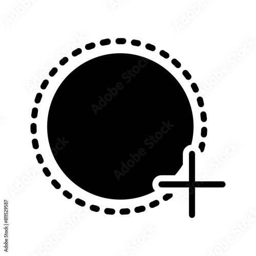 Vector solid black icon for More