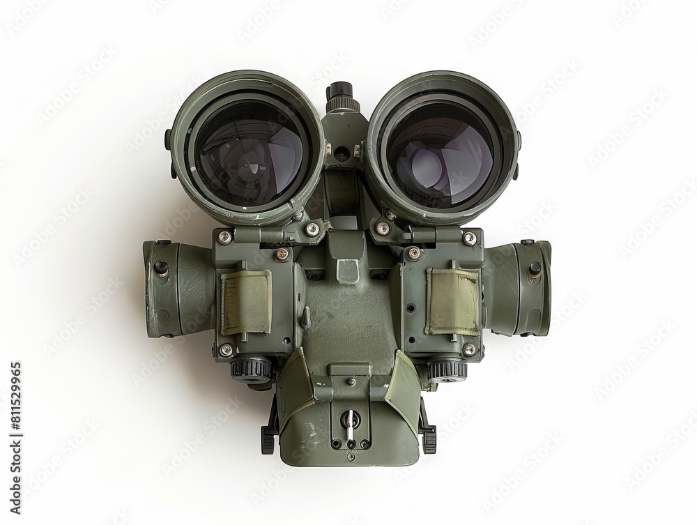 A pair of military goggles on a white background Generative AI. A pair of military goggles on a white background Generative AI.