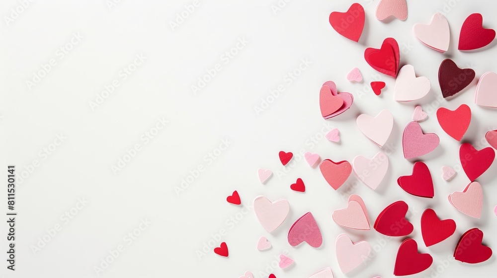 Valentine's day background with hearts Generative AI. Valentine's day background with hearts Generative AI.