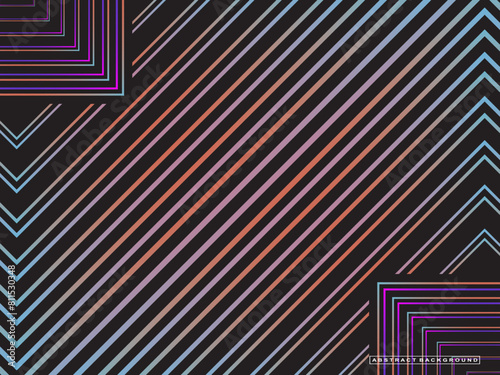 Abstract background with colorful neon lights modern stripes.