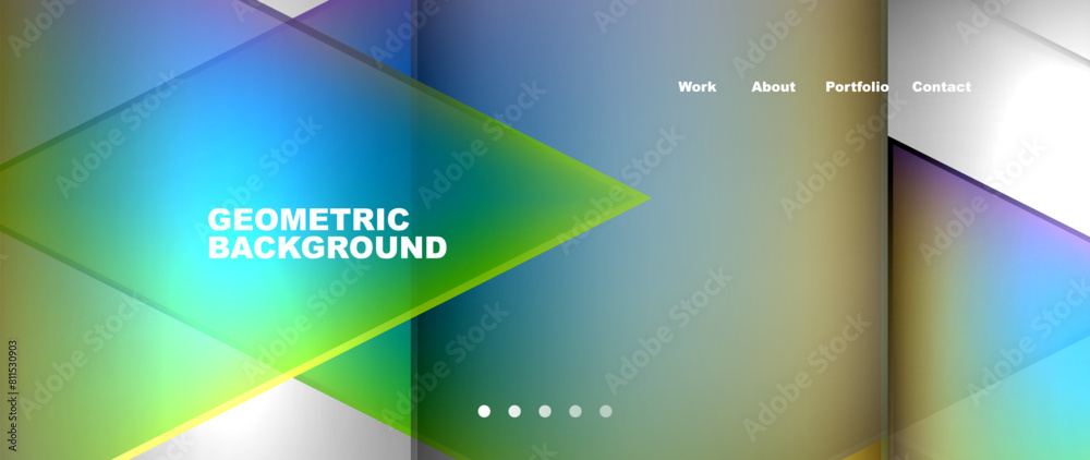 Fototapeta premium Gradient triangle geometric minimal wallpaper