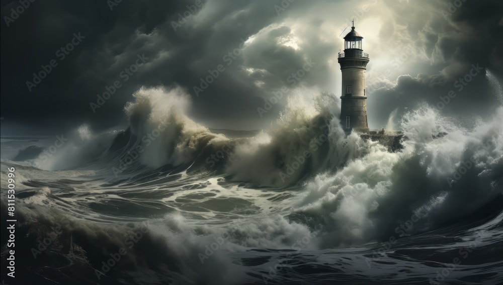  Whispers of the Deep Lighthouse Amidst the Waves