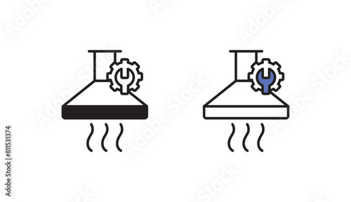 Extractor icon design with white background stock illustration