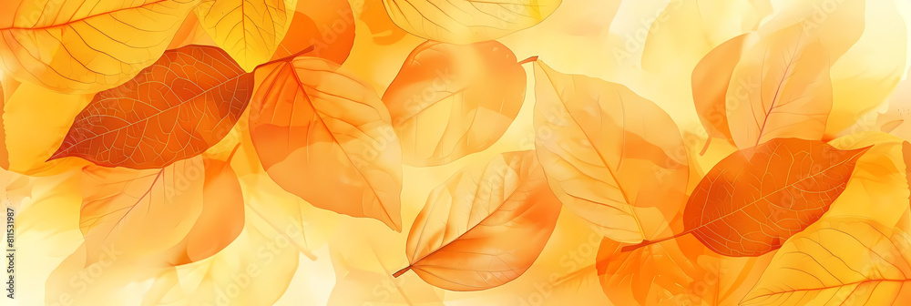 orange leaf background with a yellow flower and a wall in the background orange leaf background with a yellow flower and a wall in the background
