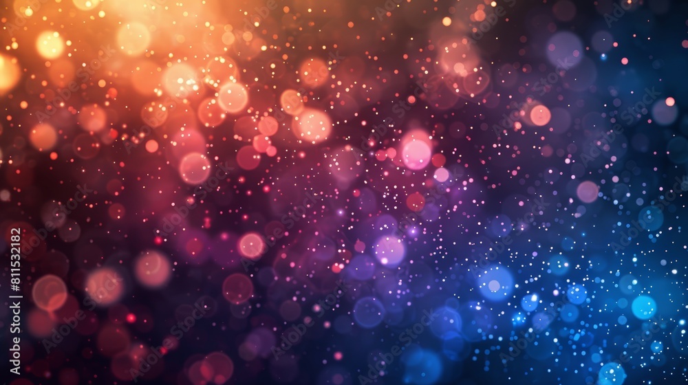 Glowing particles floating in a dark blue background. Glowing particles floating in a dark blue background.