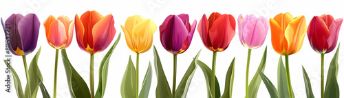tulip flower vector illustration on a isolated background photo