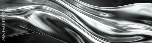 The image is a close-up of a silver-colored, metallic surface with a wavy pattern