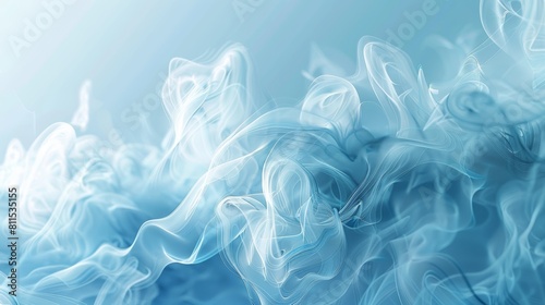 The image is a light blue, feathery, wispy, and soft-looking. It looks like a close-up of a fibrous material.