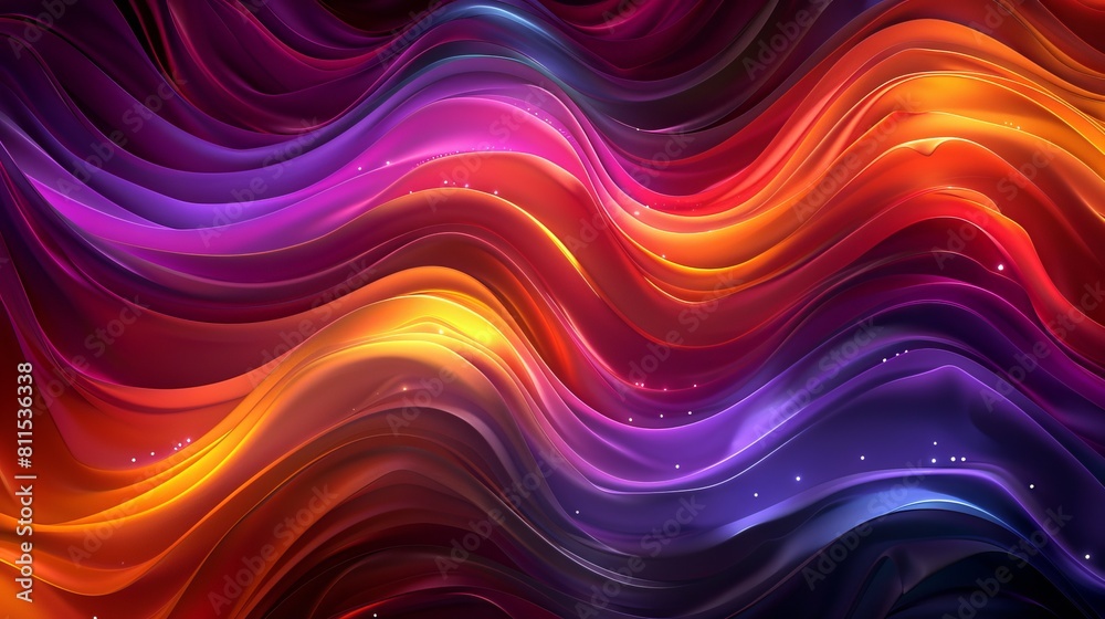 Obraz premium A colorful abstract background with waves.
