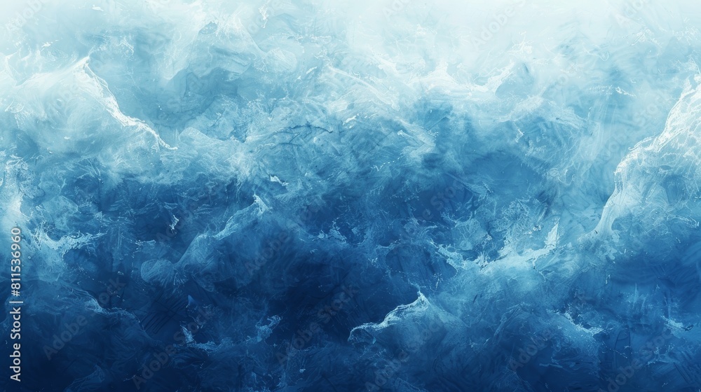 The image shows a beautiful and detailed depiction of rough ocean waves The image shows a beautiful and detailed depiction of rough ocean waves