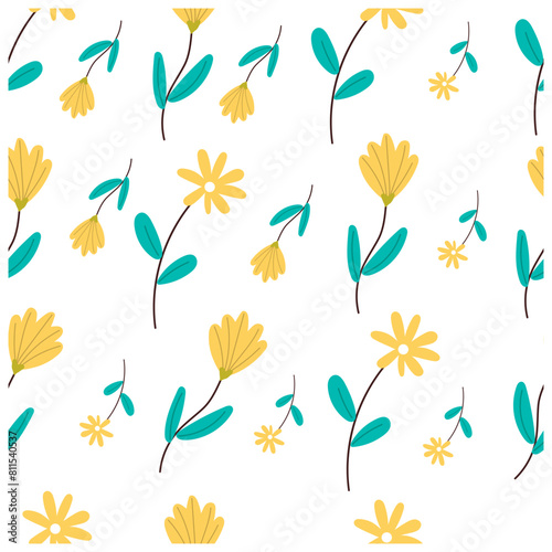 Wallpaper Mural Floral Seamless Pattern Torontodigital.ca