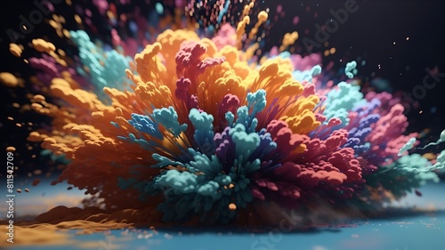 Abstract background Dust Powder Explosion