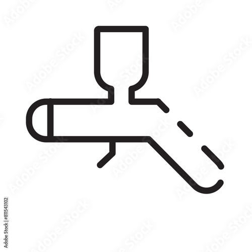Airbrush Car Paint Line Icon