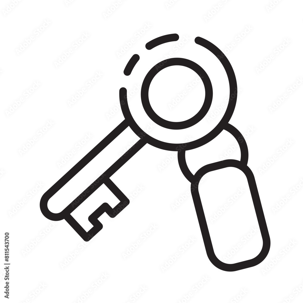 Key Locker Room Line Icon Key Locker Room Line Icon