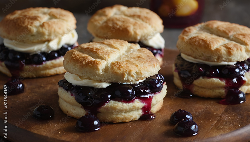 flaky buttermilk biscuits with blueberry jam flaky buttermilk biscuits with blueberry jam