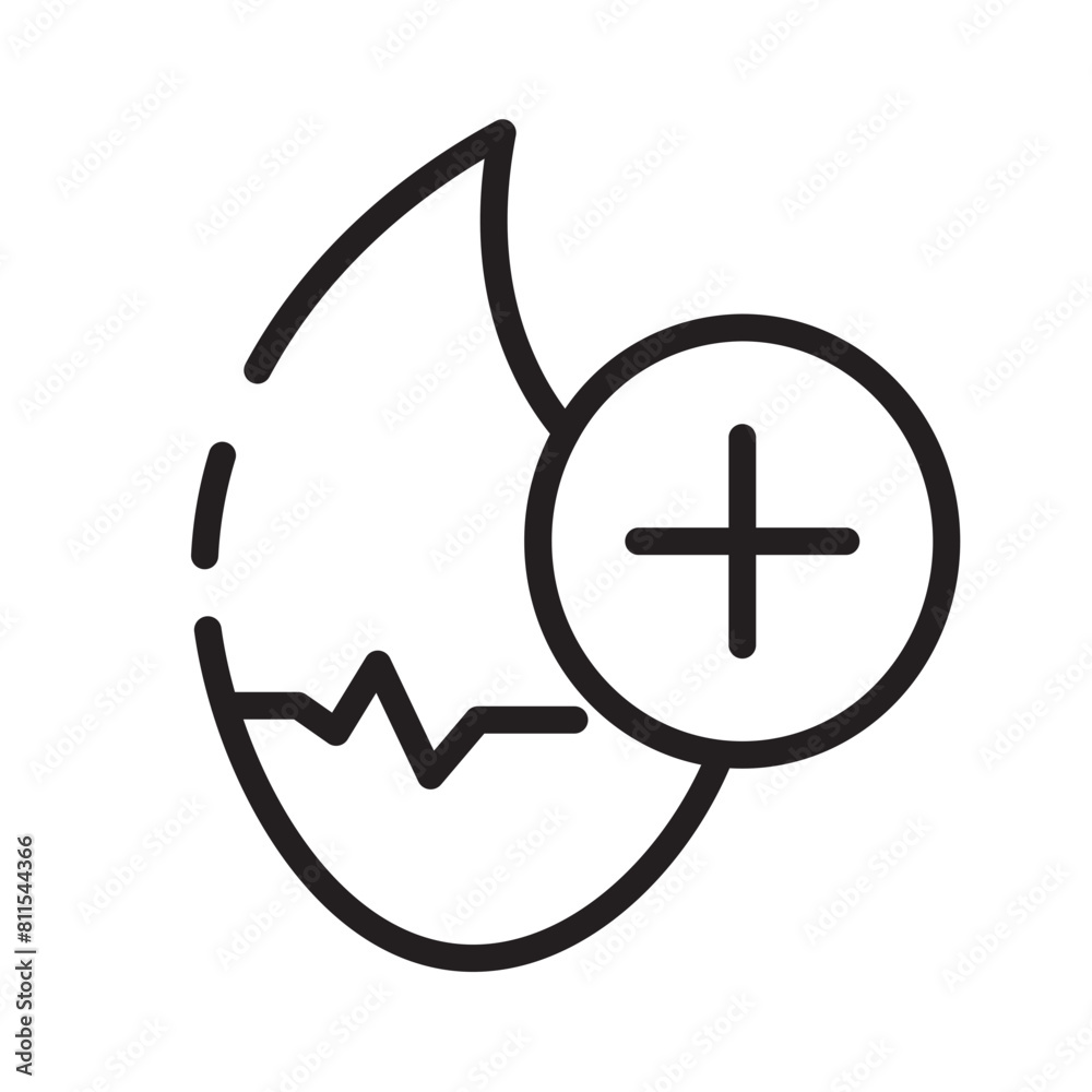 Blood Pressure Cardiology Line Icon Blood Pressure Cardiology Line Icon