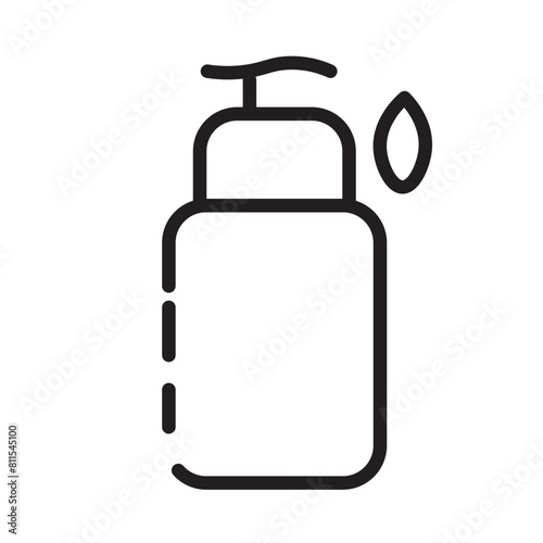 Growth Hair Treatment Line Icon