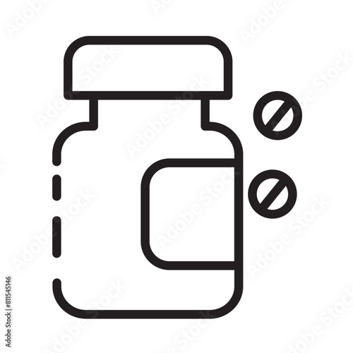 Aid Care Drug Line Icon