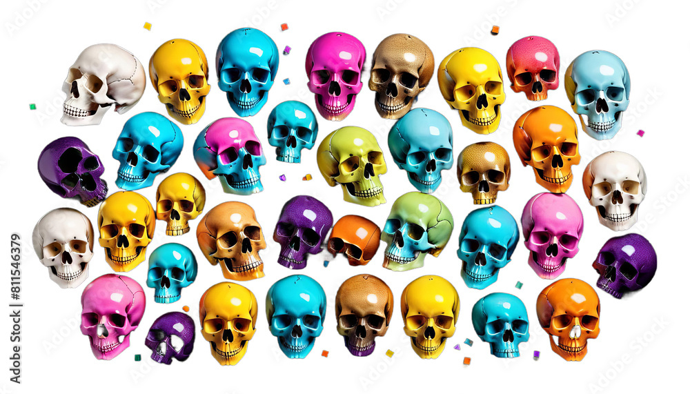 black skull colored image brightly coloured background halloween death illustration human decoration multi celebration skeleton skittish dark bone design abstract dead face person horror symbol
