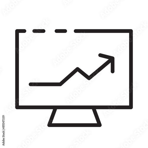 Analytics Control Distant Line Icon