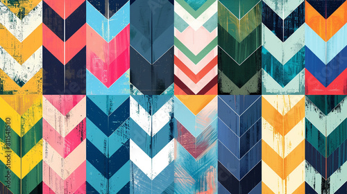 Vector Set of chevrons, each pattern telling its own vibrant story.