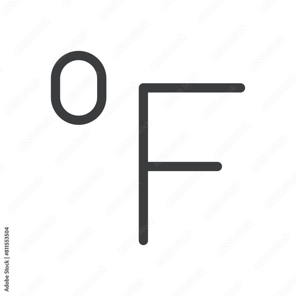 Fahrenheit Temperature Icon Fahrenheit Temperature Icon