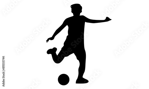 silhouette of Soccer player illustration