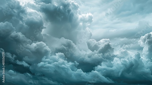 Panorama of beautiful clouds. Background of a grey sky and cloud
