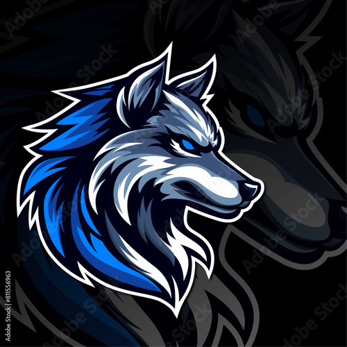 Wolf emlem logo design for esports