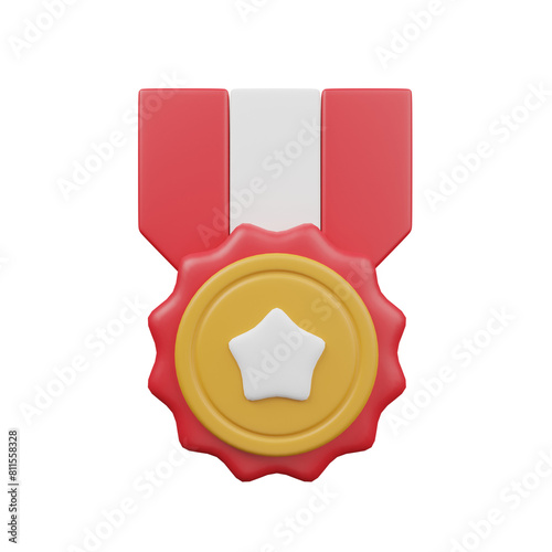 3d illustration of achievement reward 3d icon of