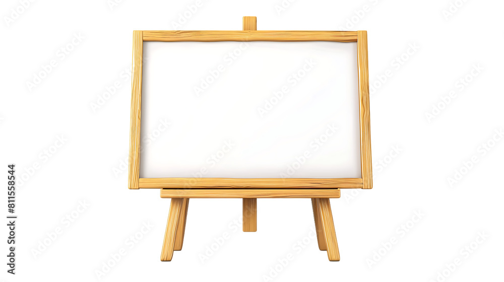 cartoon white board isolated on transparent background 