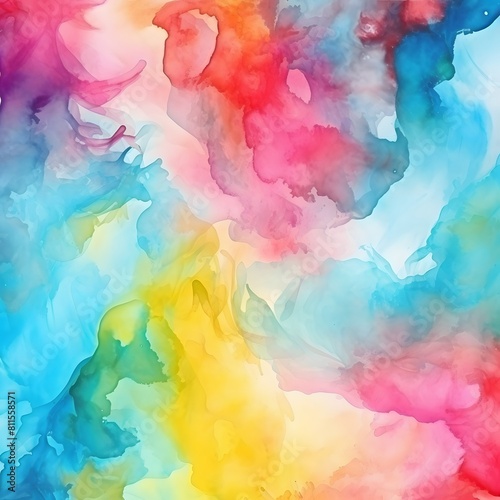 Colorful watercolor paint background texture. Generative AI.