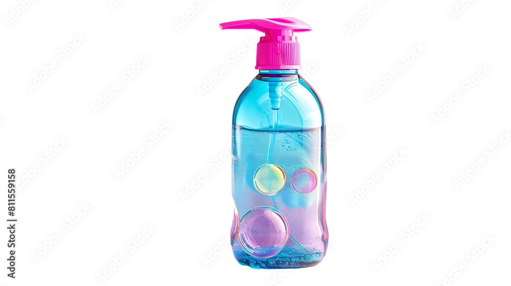 Children soap bubble bottle isolated on transparent background Children soap bubble bottle isolated on transparent background