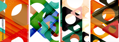 Abstract background set, showcasing a dynamic interplay of triangles. Fusion of modern design and geometric allure