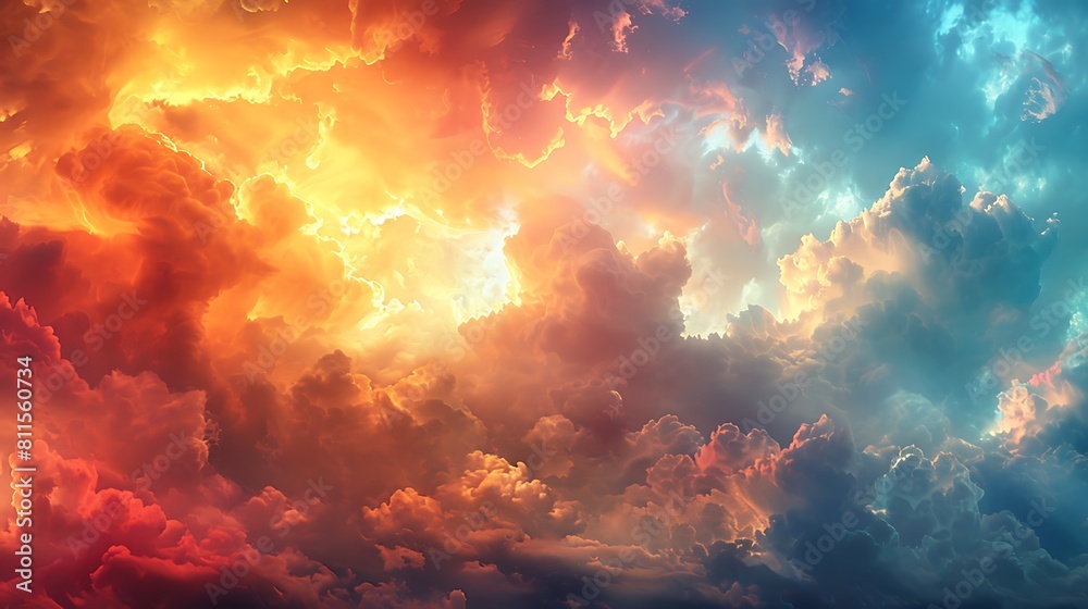 The US flag reimagined as a celestial dreamscape, with red, white, and blue clouds swirling across a serene sky, blending surrealistically. The US flag reimagined as a celestial dreamscape, with red, white, and blue clouds swirling across a serene sky, blending surrealistically.
