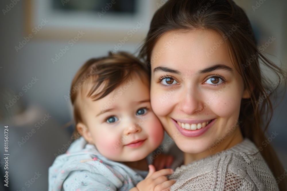 Happy Mother and her child created with Generative AI Happy Mother and her child created with Generative AI