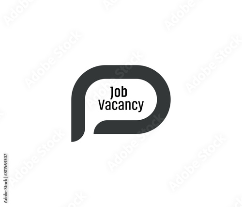 job vacancy sign on white background